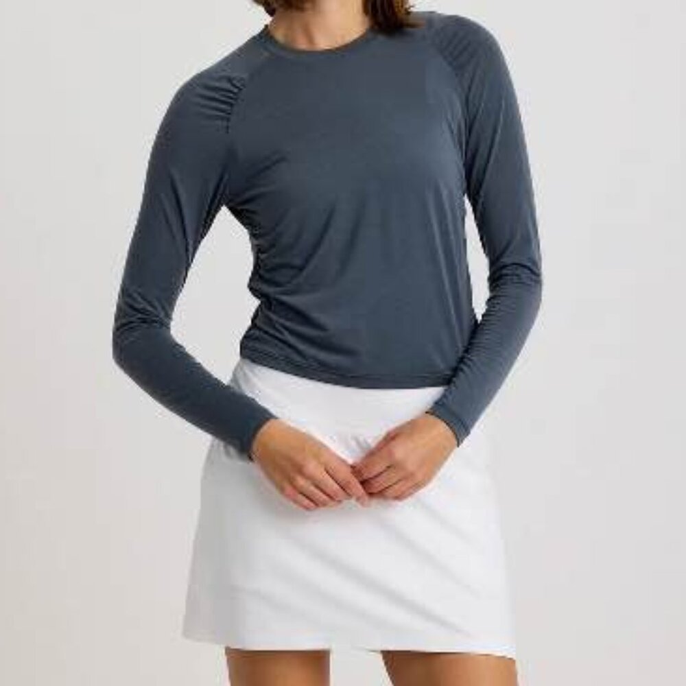 Free Fly Eevate Lightweight Performance Outdoor Slate Blue Long Sleeve [size L]